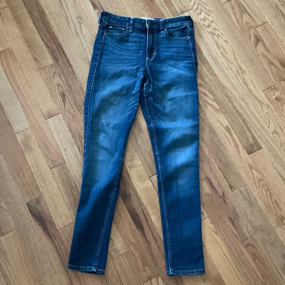 Hollister Super Skinny High Rise Jeans - Dark Blue